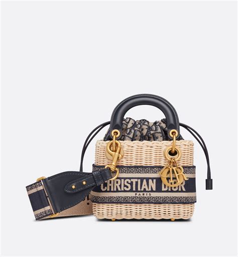 dior wicker bag mini|lady dior wicker bag.